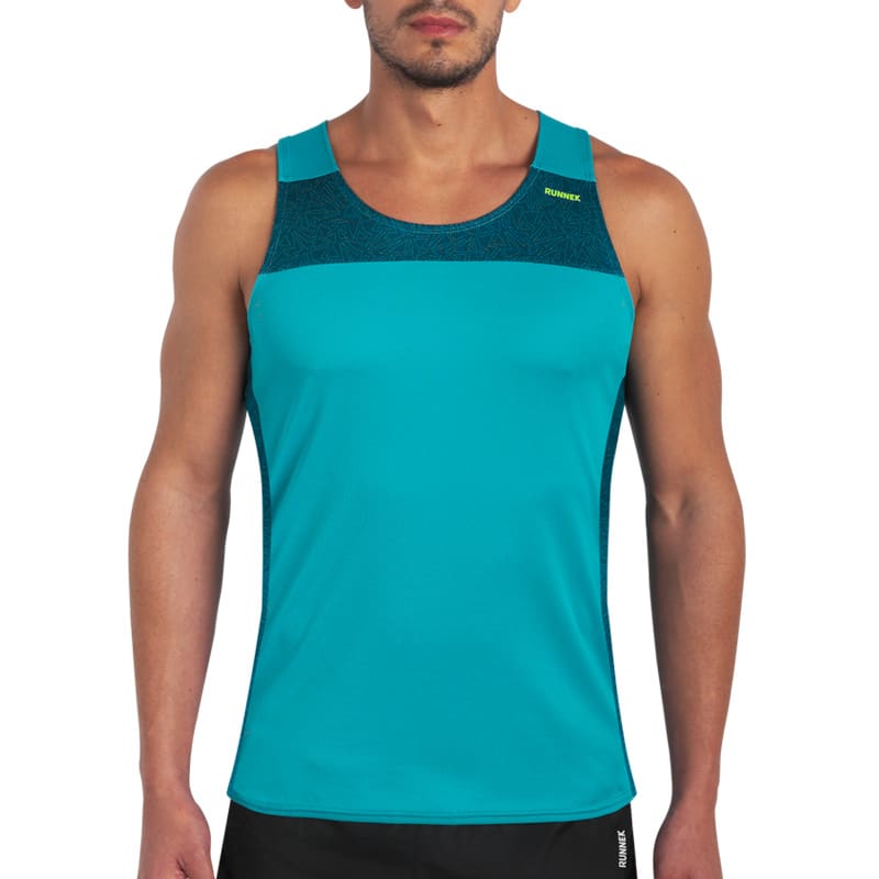 Canotta running Cube turchese uomo