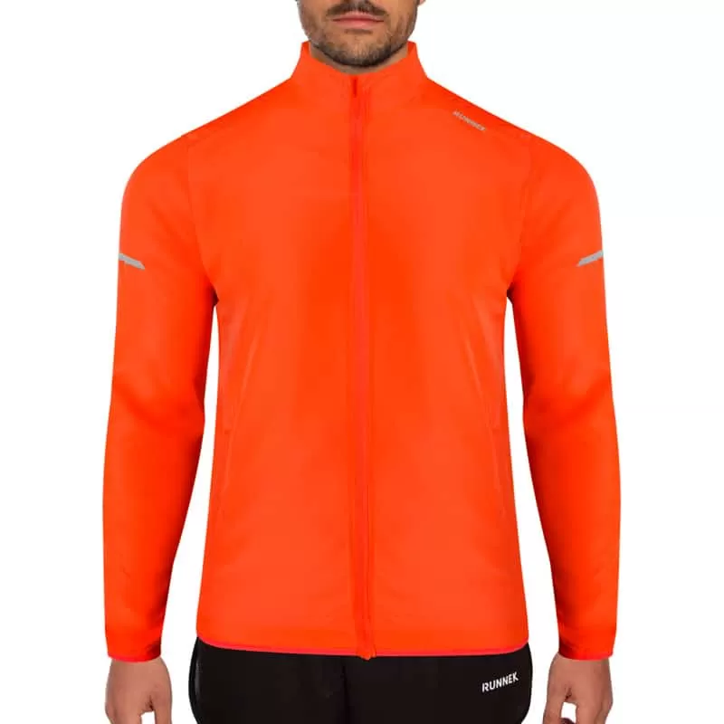 Giacca da corsa arancione fluo