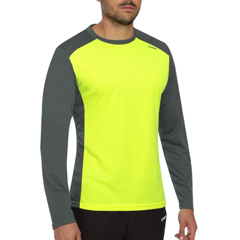 Maglia tenica ethilo giallo fluo grigio