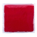 dettagli asciugamano in microfibra a mano rosso
