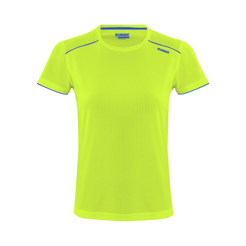 Maglia Tecnica Runnek Ultra Giallo Fluo Blu Femme