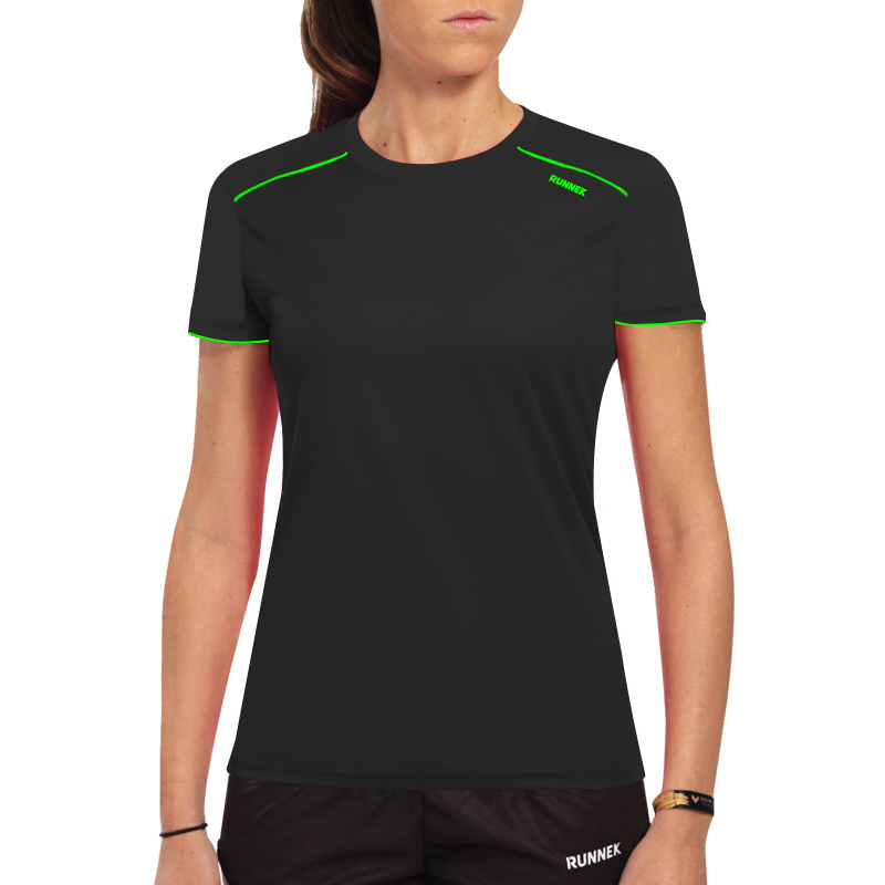 Maglia Tecnica Runnek Ultra Nero Dettaglio Femme P