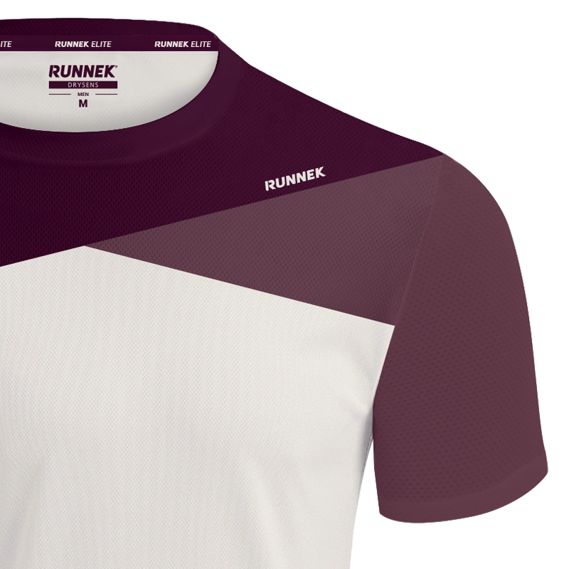Maglia tecnica Runnek ELITE Beige e bordeaux donna